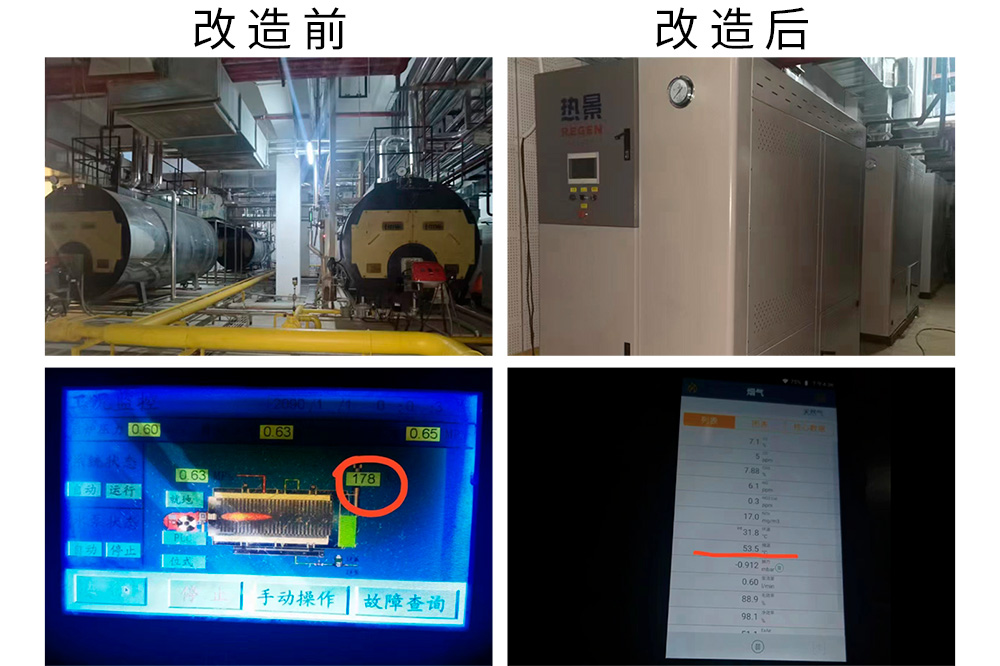 蒸汽发生器改造前后对比